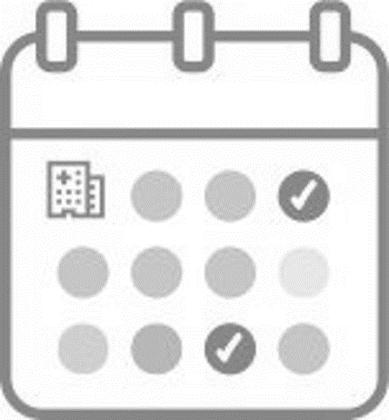 calendar icon showing checkmarks